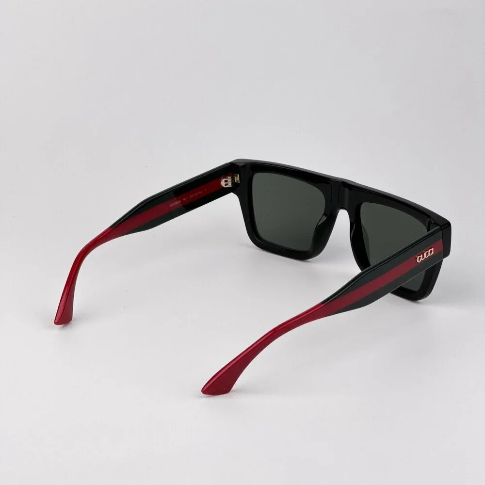 Gucci GG1868S Sunglasses – Black Square Frame with Grey Lenses | Model 001